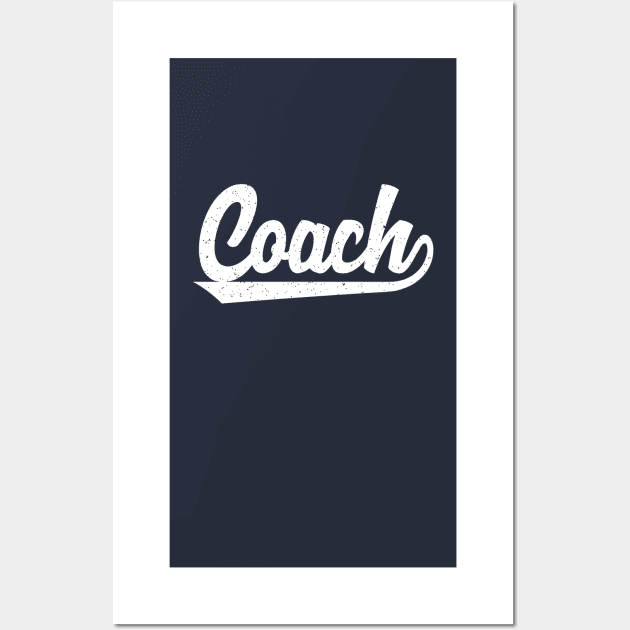 Classic Coach T-Shirts | Vintage Athletic Inspired Sports Coach Trainer Shirts Wall Art by teemaniac